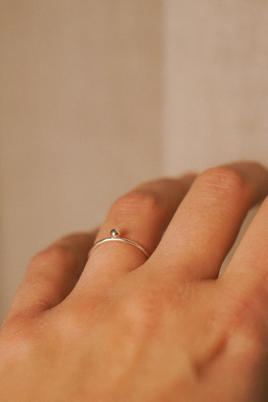 Solid Silver Bubble Ring